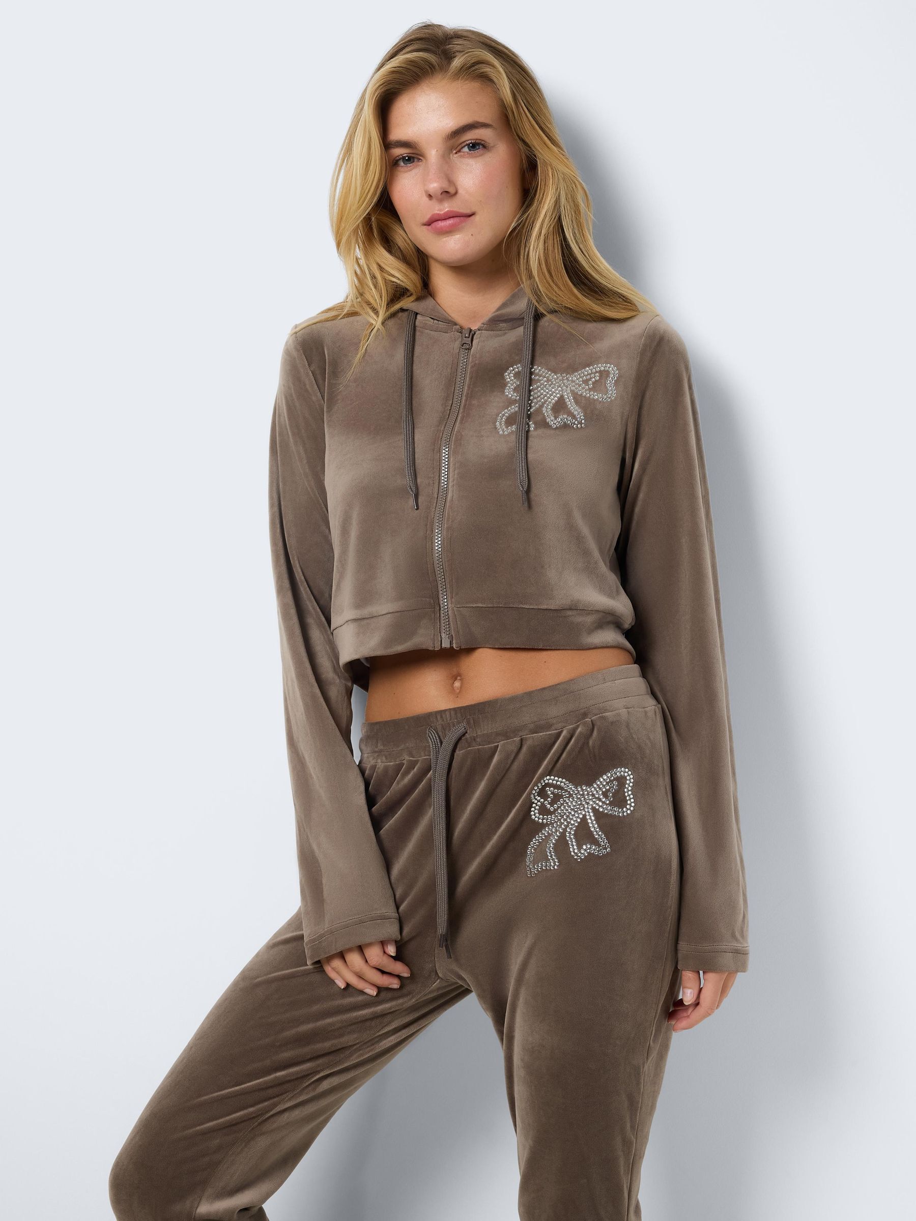 Grey velour hoodie outlet