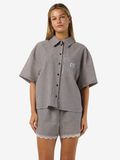 Product image thumbnail - NMELIZA  SHORT SLEEVED SHIRT, Chocolate Brown | 1