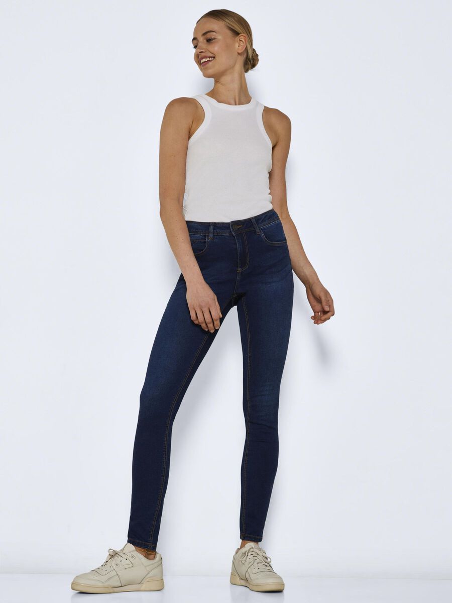 Noisy May NMJEN TAILLE CLASSIQUE JEAN SKINNY, Dark Blue Denim, highres - 27008918_DarkBlueDenim_007.jpg