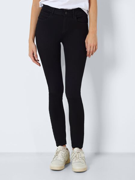 Noisy May NMJEN NORMAL WAIST SKINNY FIT JEANS, Black, highres - 27005957_Black_003.jpg
