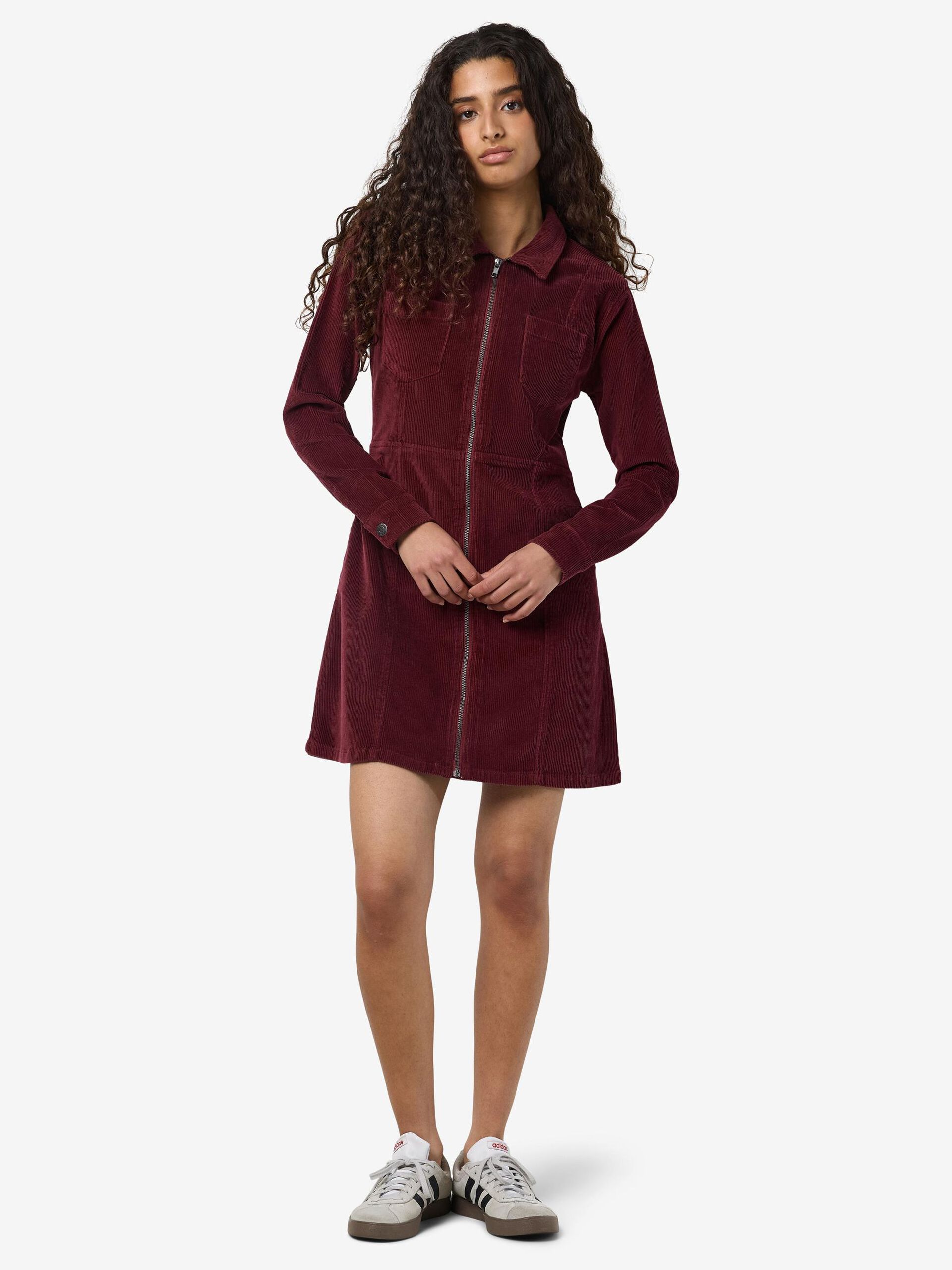 Carousel image - CORDUROY MINI DRESS, Windsor Wine | 6