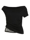 Product image thumbnail - NMELIANA OFF-SHOULDER TOP, Black | 2