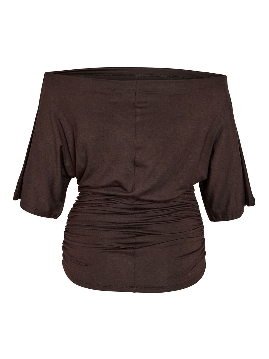 Carousel image - NMJUNE ONE-SHOULDER TOP, Chocolate Brown | 2