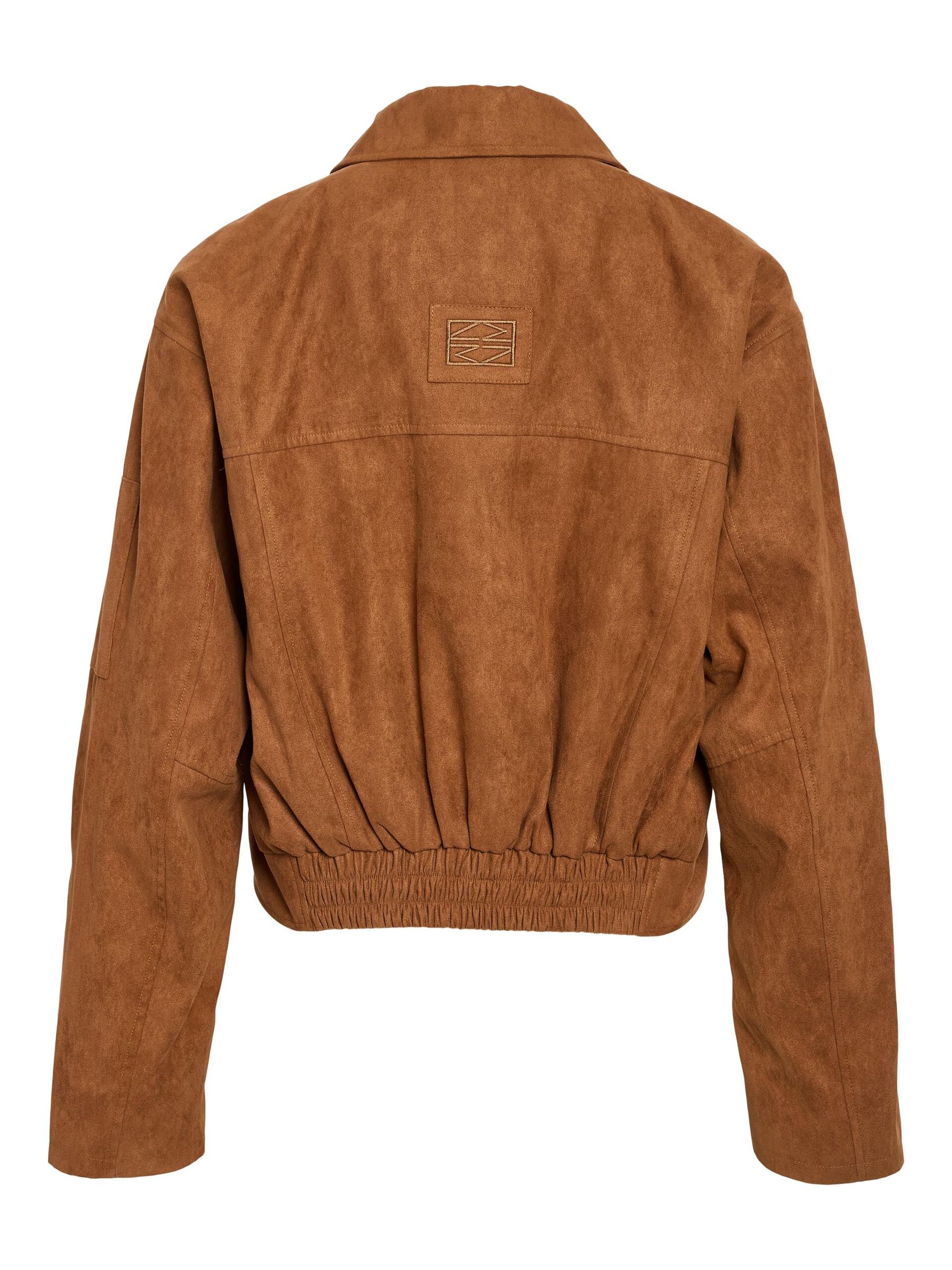 Carousel image - FAUX SUEDE BOMBER JACKET, Toasted Coconut | 7