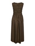 Product image thumbnail - NMFJOLA - MIDI ROBE SMOCK&Eacute;E, Chocolate Brown | 7
