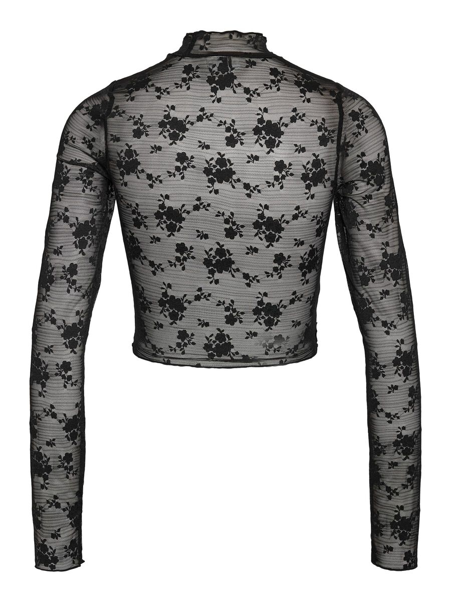 Carousel image - NMEVE LONG SLEEVED TOP, Black | 7