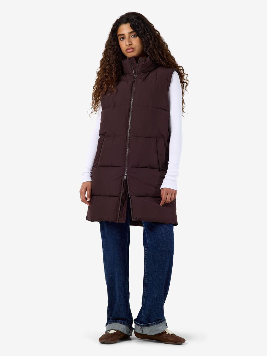 Carousel image 4 NMROSY PUFFER GILET, Chocolate Plum