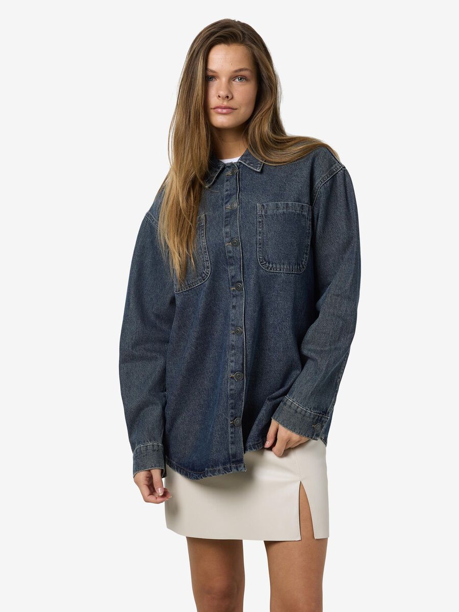 Product carousel image - NMALVA SPIJKERBLOUSE, Dark Blue Denim | 2