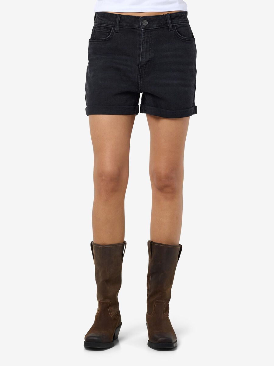 Noisy May SLIM FIT DENIM SHORTS, Black Denim, highres - 27029491_BlackDenim_003.jpg