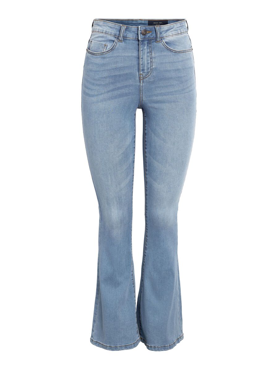 Carousel image - NMSALLIE FLARED JEANS, Light Blue Denim | 2