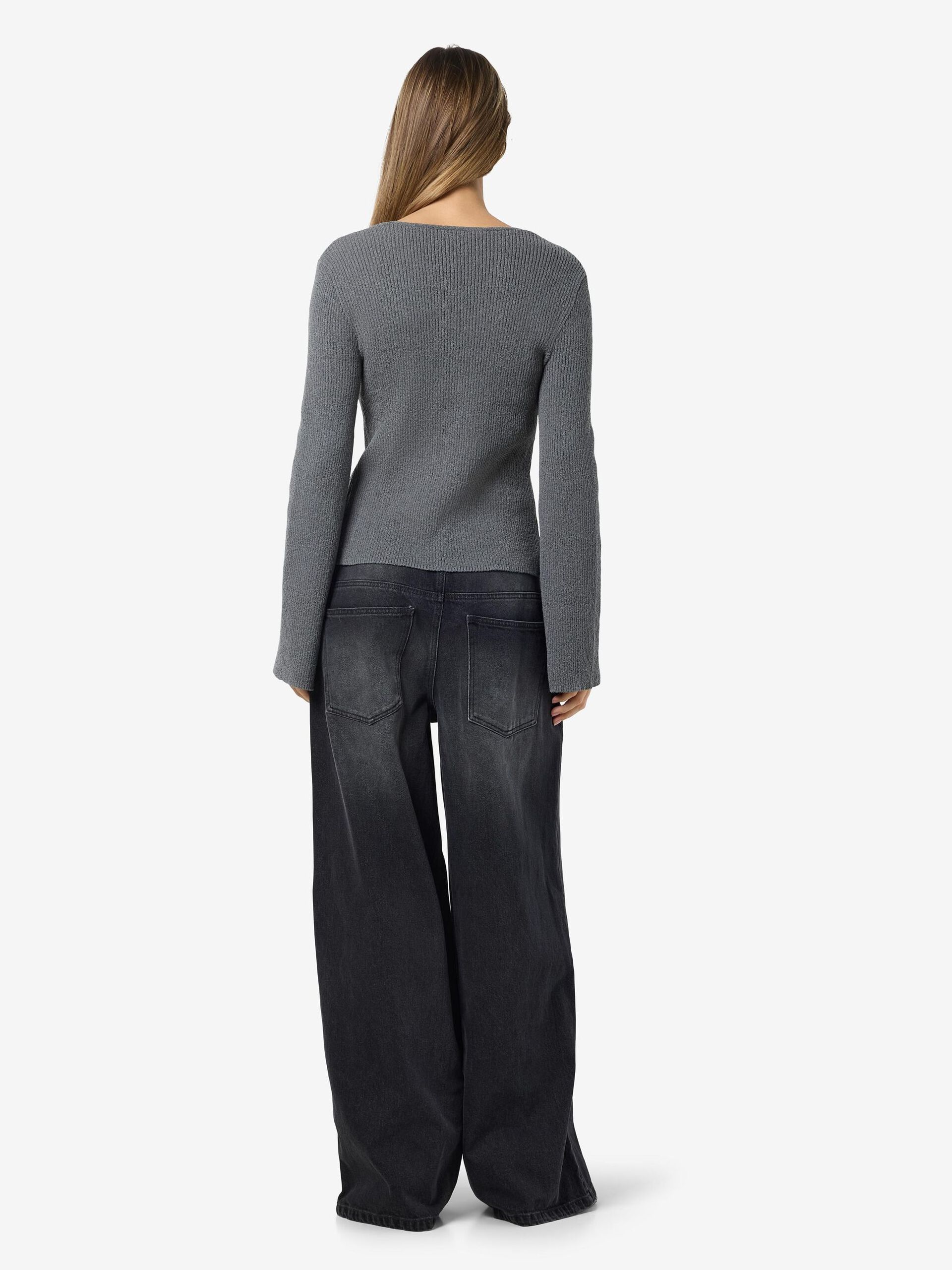 Carousel image - KNYTING FORAN STRIKKET CARDIGAN, Charcoal Gray | 3
