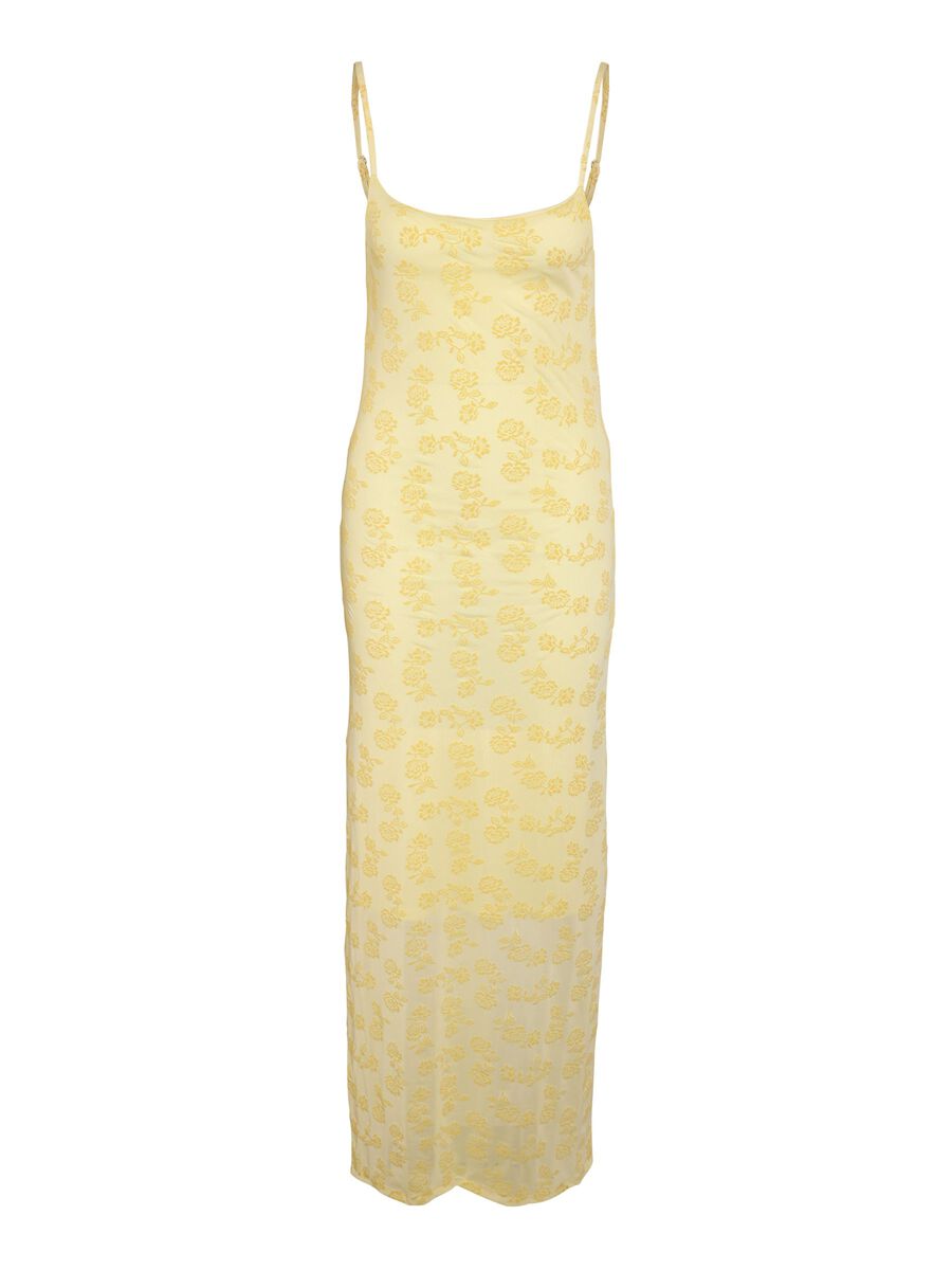 Carousel image - NMLOUISE MESH MAXI JURK, French Vanilla | 2