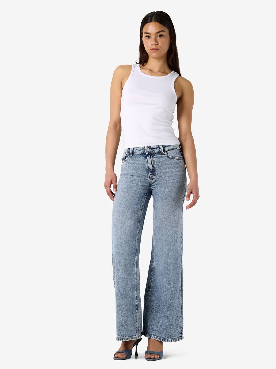 Carousel image - NMNELLIE JEANS MED VIDE BEN, Light Blue Denim | 4