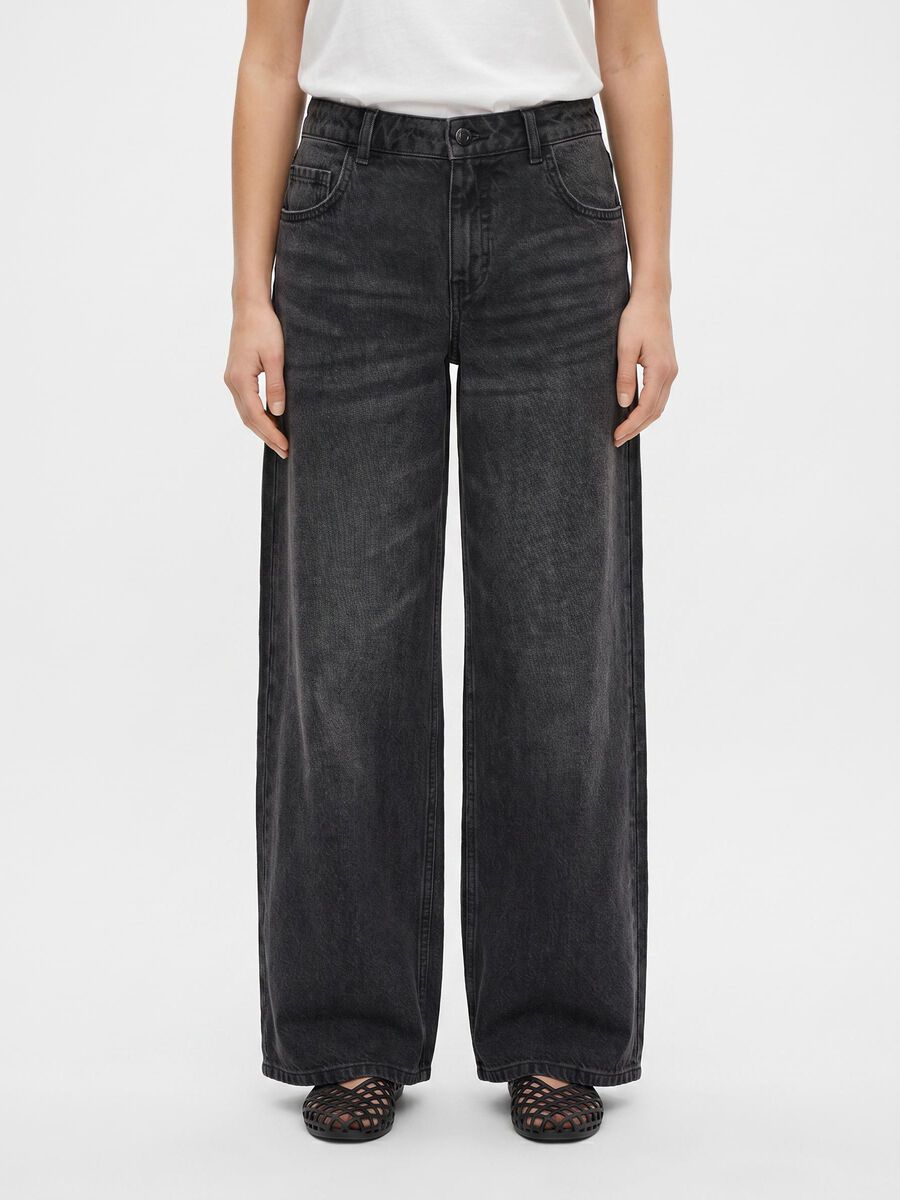 Product tile image - NMKETTIE JEANSY WIDE FIT, Black Denim | 27034353_BlackDenim