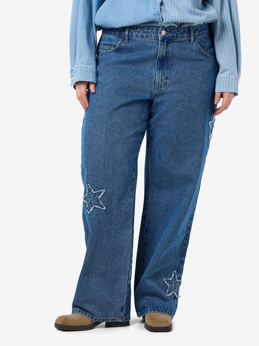 Noisy May NMLONEL CURVE WIDE FIT JEANS, Medium Blue Denim, highres - 27035627_MediumBlueDenim_003.jpg