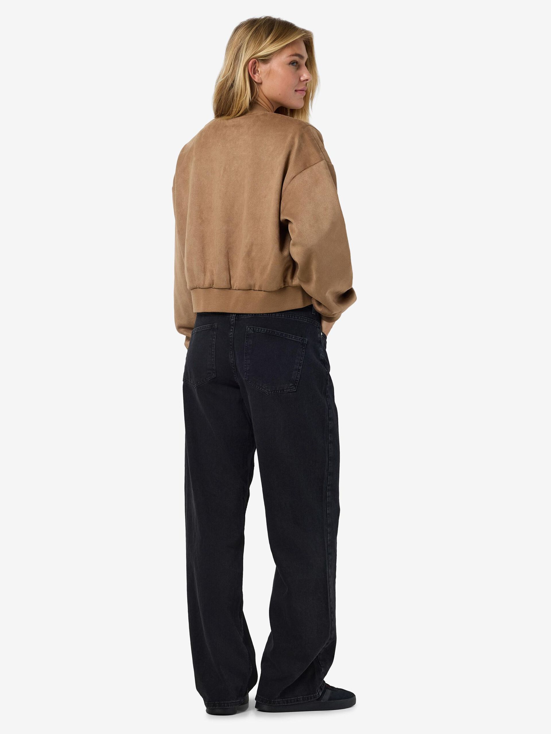 Carousel image - FAUX SUEDE BOMBER JACKET, Otter | 3