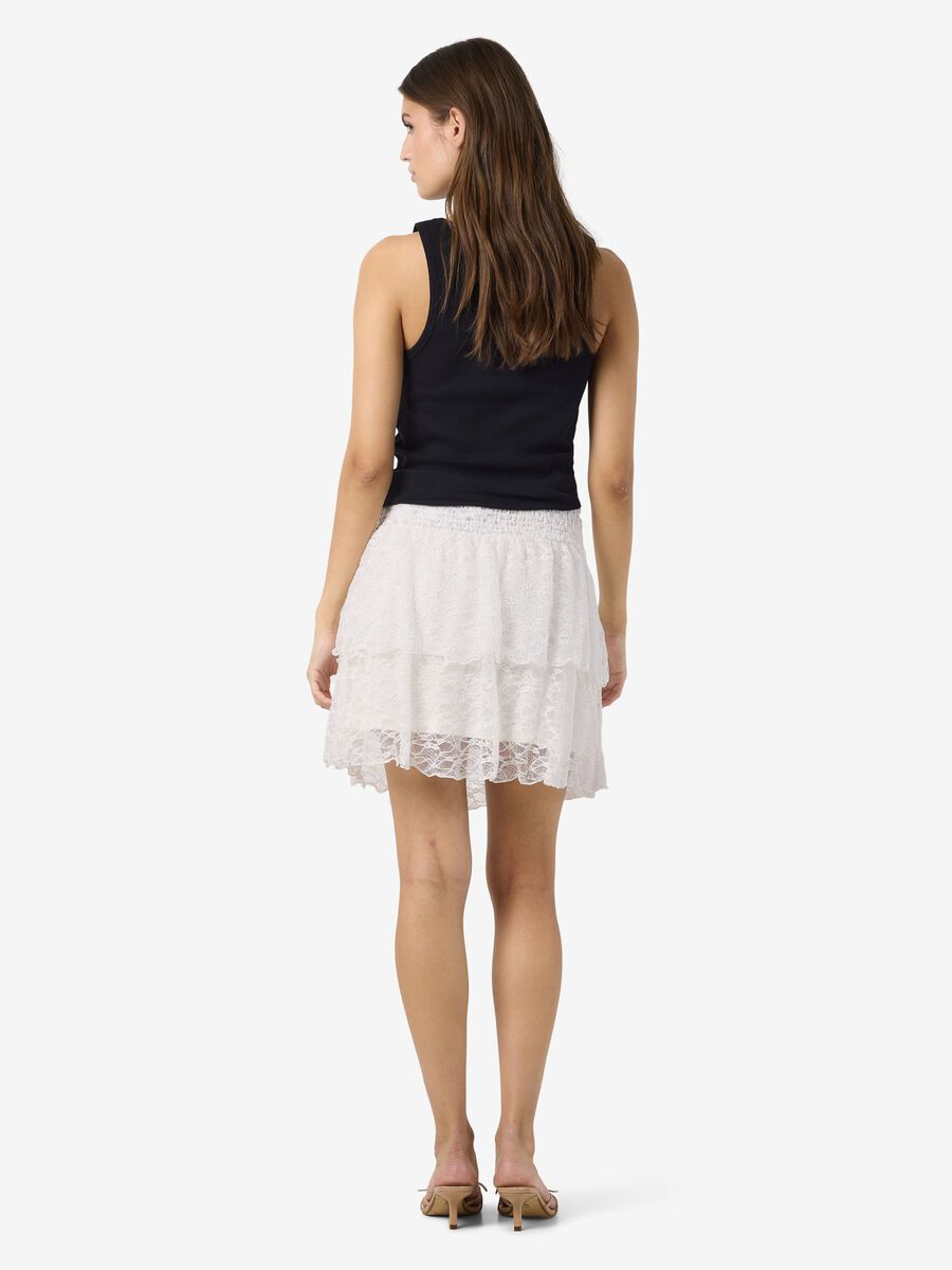 Carousel image - NMISABEL LACE MINI SKIRT, Cloud Dancer | 3