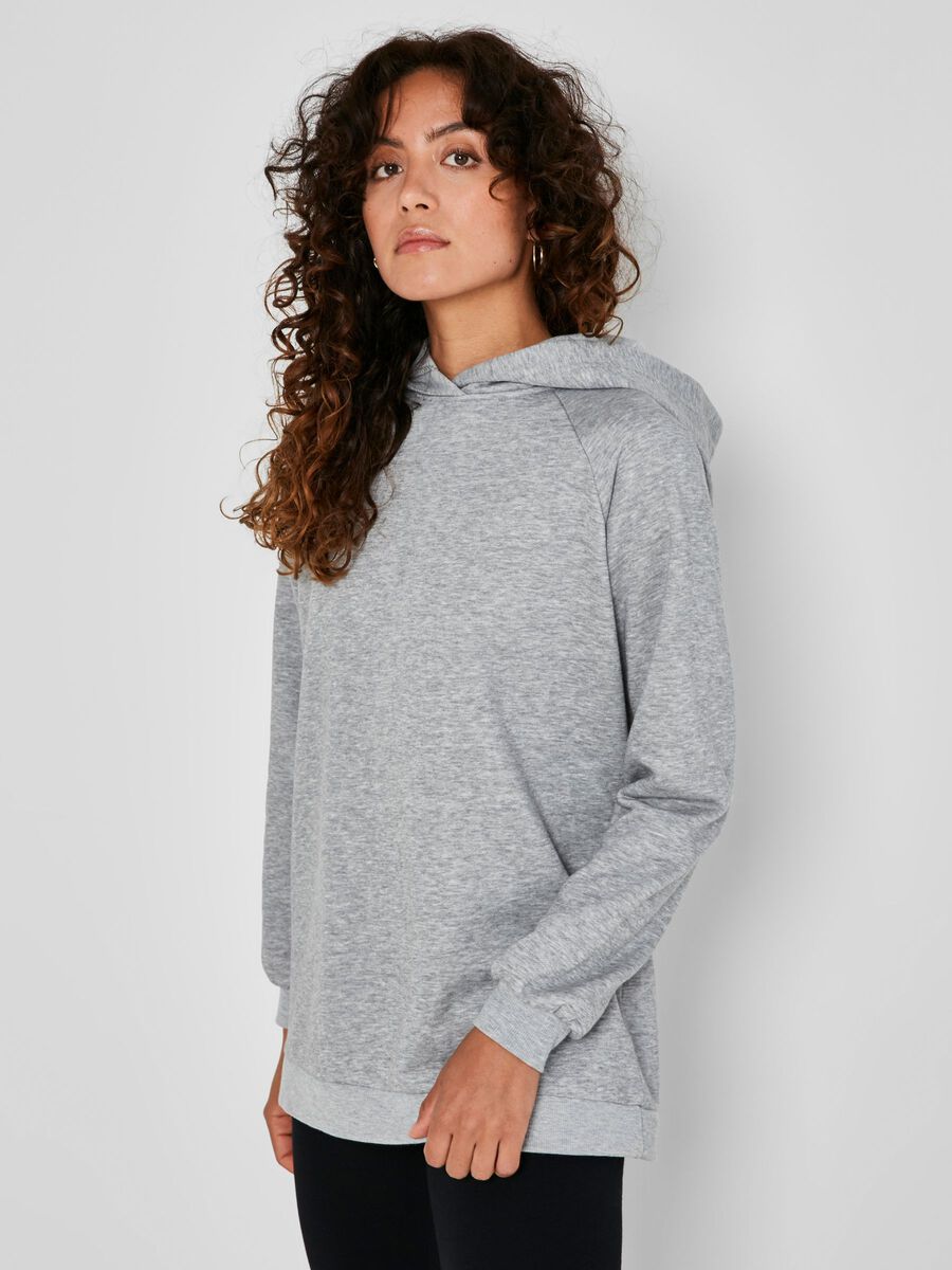 Noisy May LÅNG SWEATSHIRT, Light Grey Melange, highres - 27018476_LightGreyMelange_007.jpg