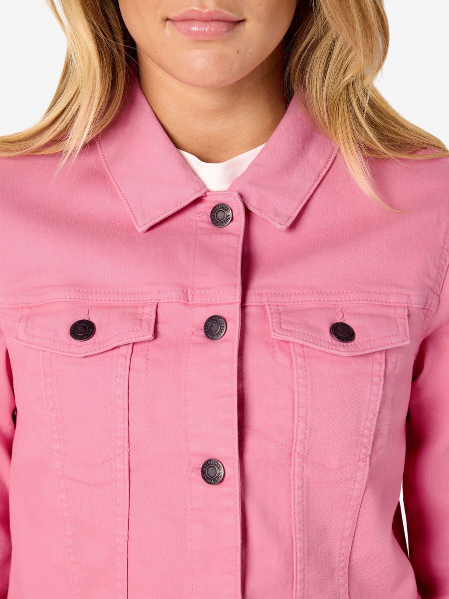 Carousel image - SHORT DENIM JACKET, Begonia Pink | 5