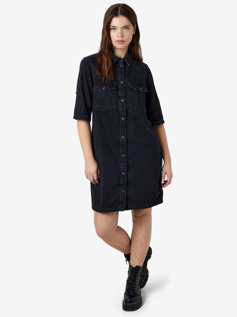 Noisy May KORTERMET DENIMKJOLE, Black, highres - 27030039_Black_007.jpg