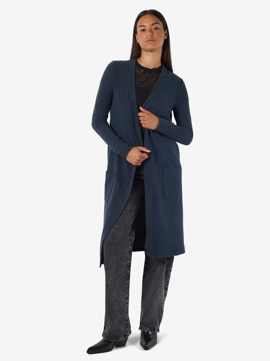 Product carousel image - LANGER OFFENER STRICKJACKE, Navy Blazer | 2