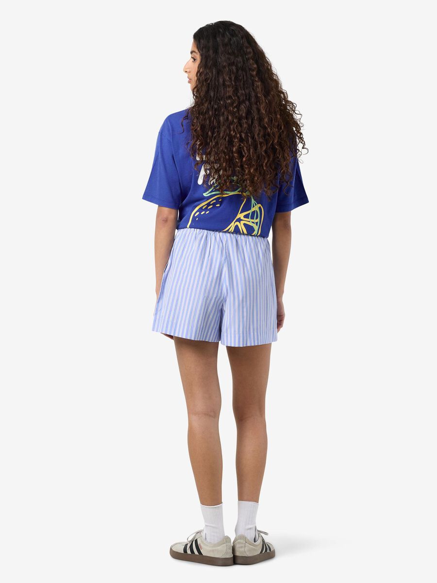 Carousel image - GESTREEPTE SHORTS, Sky Blue | 3