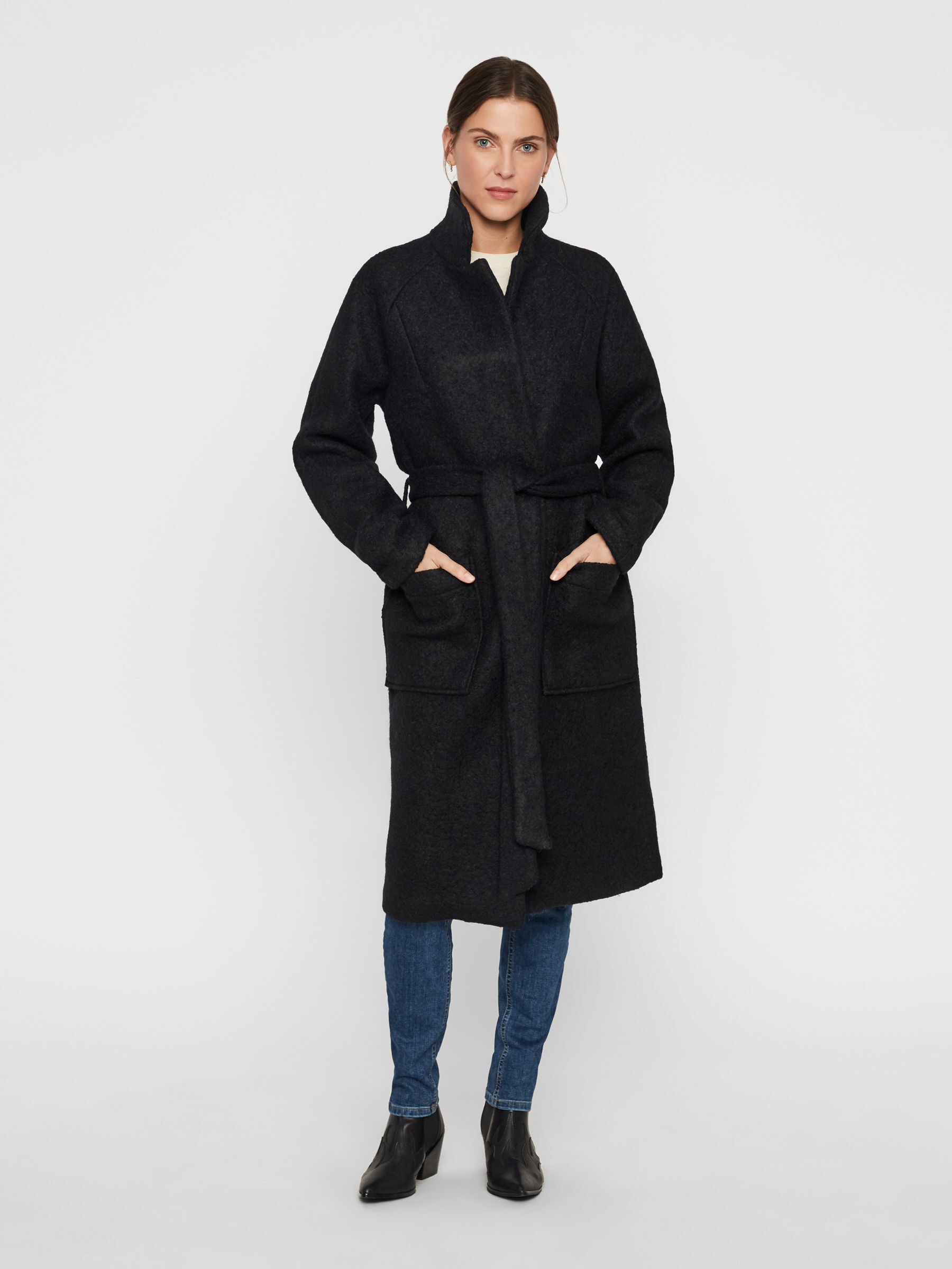 Ganni fenn long wrap hotsell coat