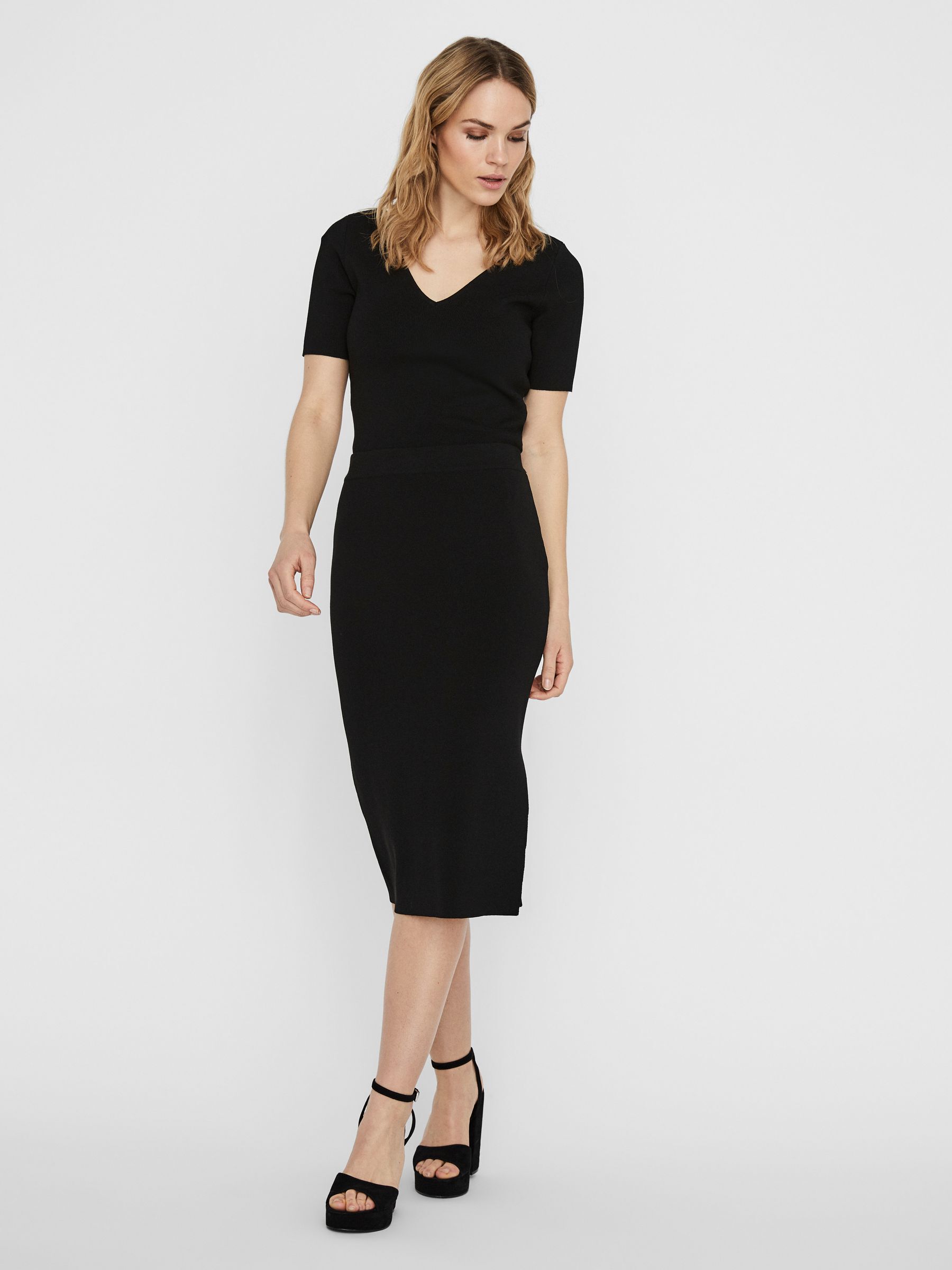 Jupe noire classique top