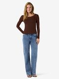 Product image thumbnail - TWEELAAGS TOP, Chocolate Brown | 3