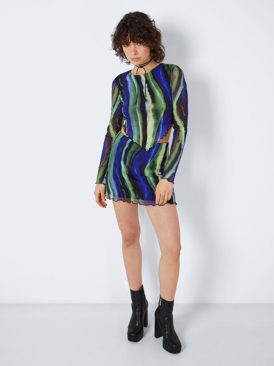 Noisy May SHORT TIE DYE SKIRT, Black, highres - 27024856_Black_1020251_007.jpg