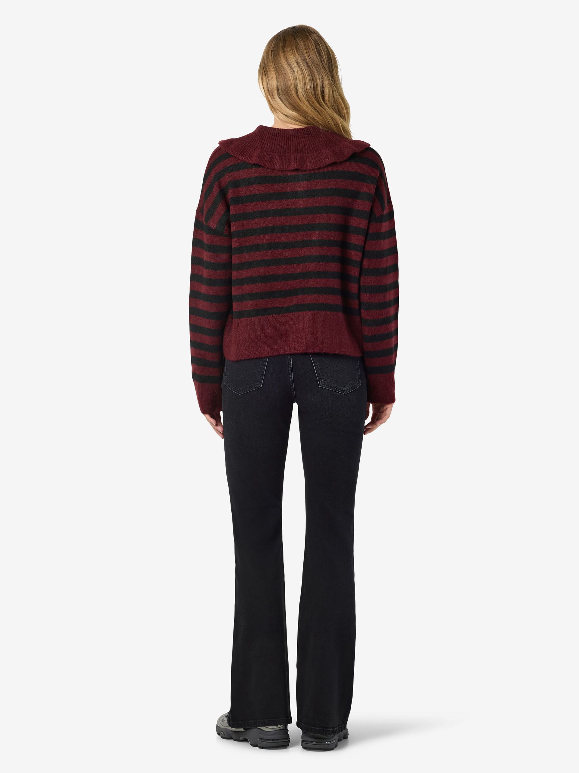 Carousel image - STRIPED KNITTED PULLOVER, Windsor Wine | 3