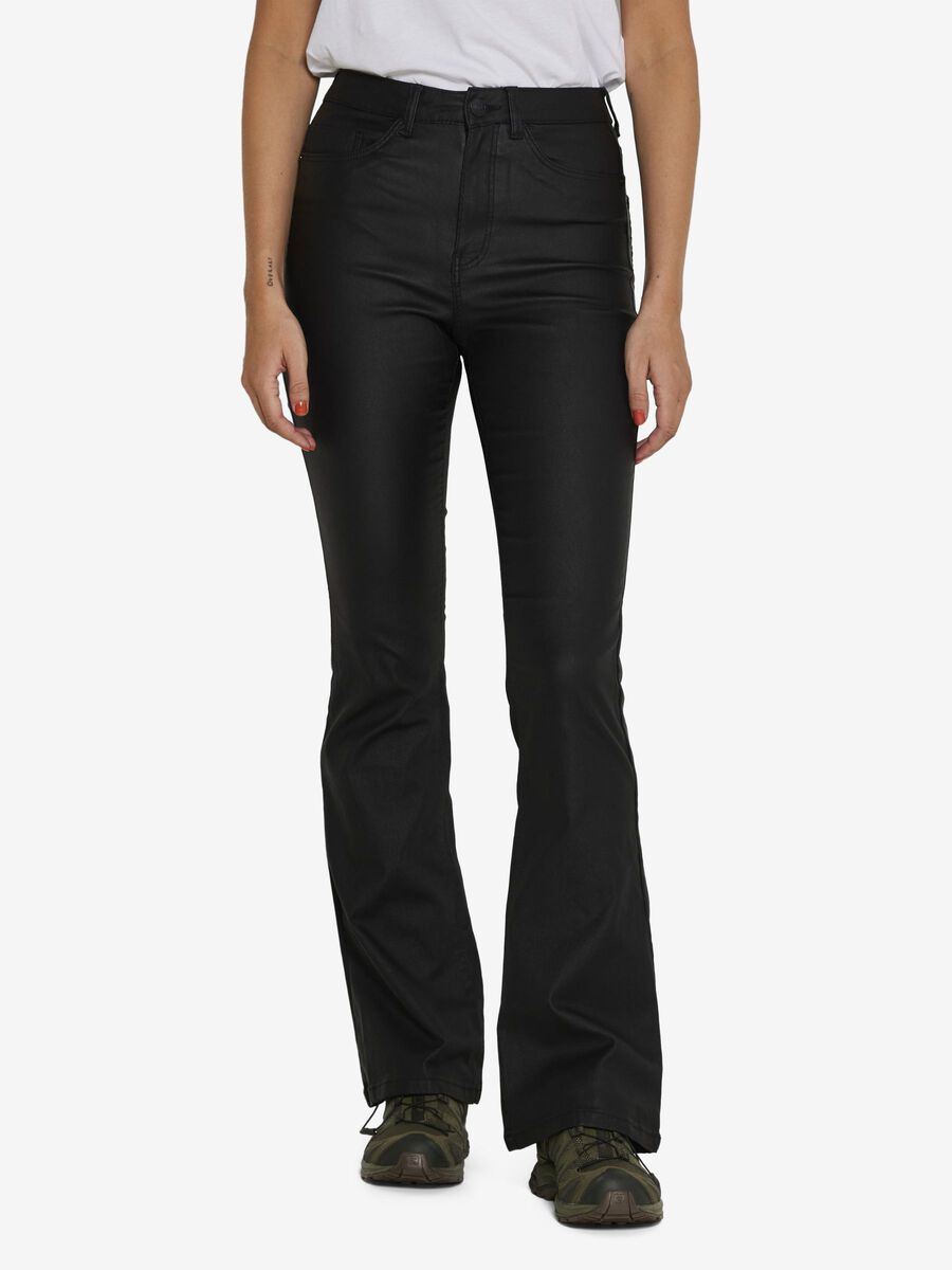 Noisy May NMSALLIE COATED TROUSERS, Black, highres - 27018425_Black_003.jpg