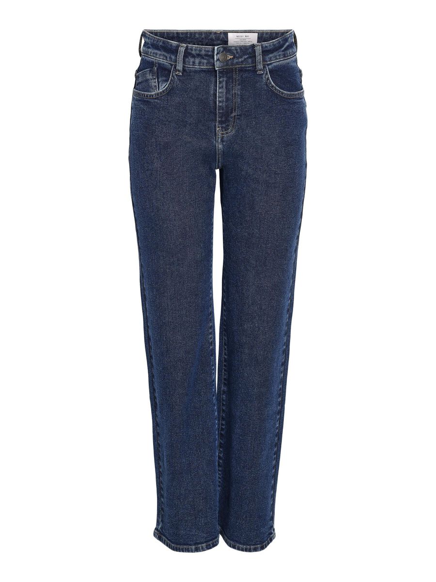 Noisy May NMYOLANDA STRAIGHT FIT JEANS, Dark Blue Denim, highres - 27031026_DarkBlueDenim_001.jpg