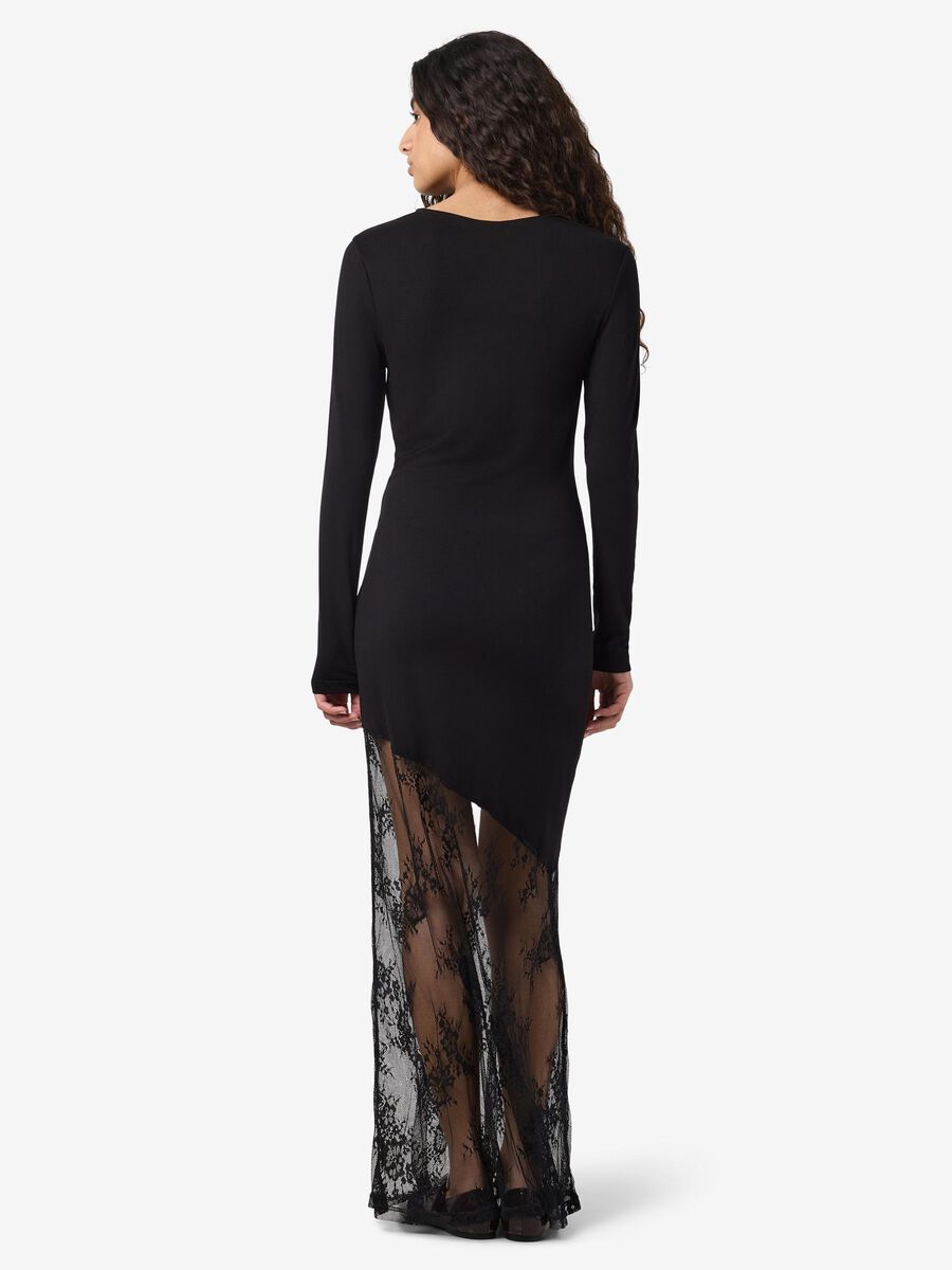 Carousel image - BLONDEDETALJERET MAXIKJOLE, Black | 2