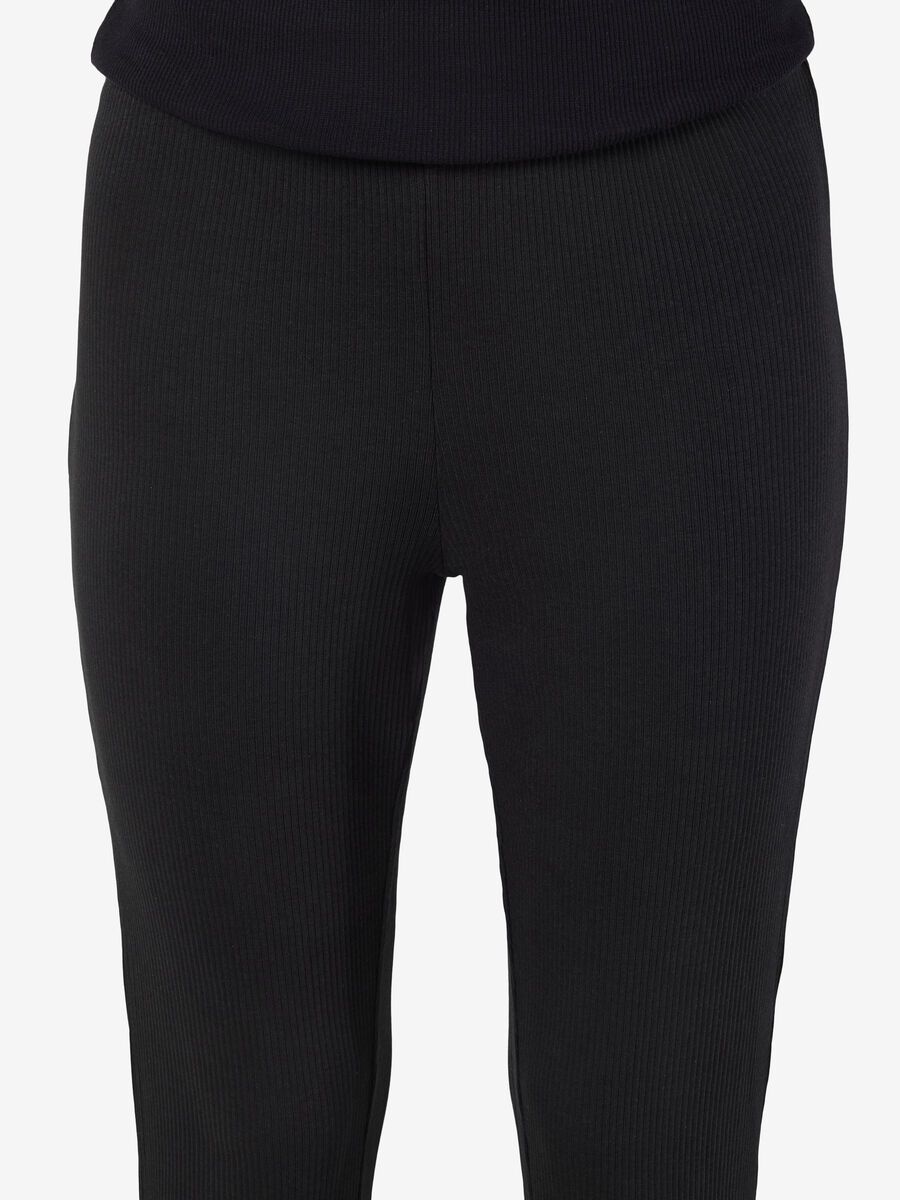Carousel image - HIGH WAIST FLARED TROUSERS, Black | 5