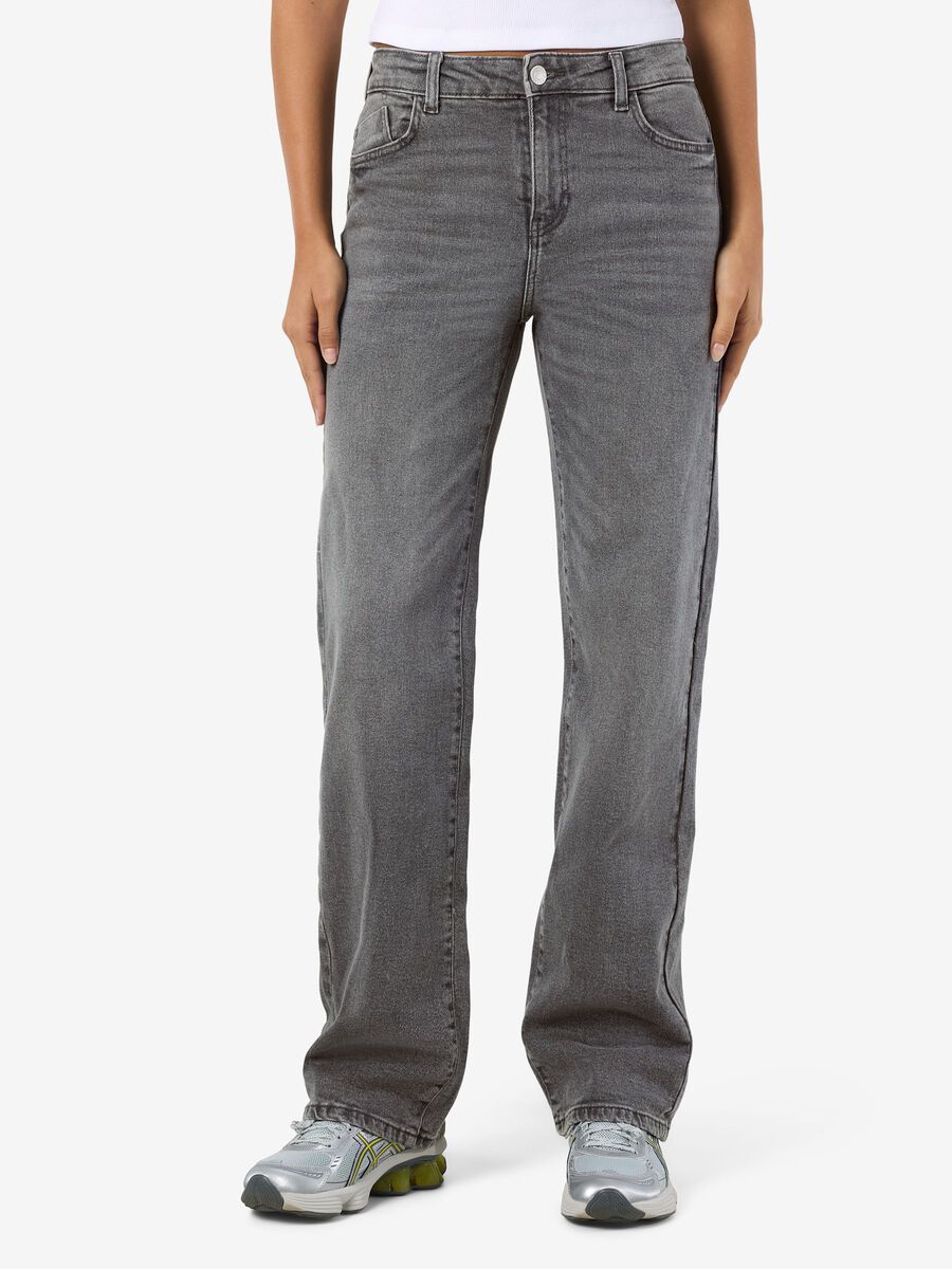 Product tile image - NMYOLANDA JEANSY O REGULARNYM FASONIE, Dark Grey Denim | 27030419_DarkGreyDenim