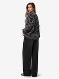 Product image thumbnail - DYREPRINT CARDIGAN, Charcoal Gray | 3