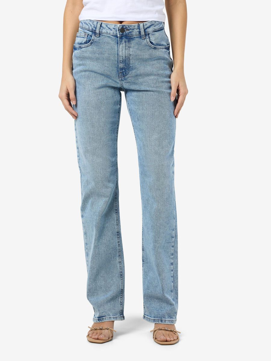Noisy May NMMONICA STRAIGHT FIT JEANS, Light Blue Denim, highres - 27032650_LightBlueDenim_003.jpg