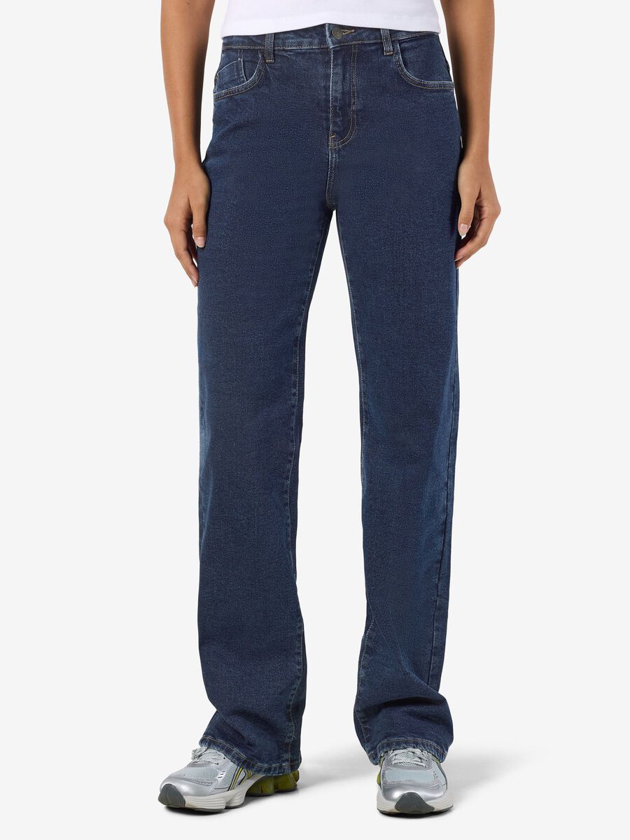 Product carousel image - NMYOLANDA STRAIGHT FIT JEANS, Dark Blue Denim | 1
