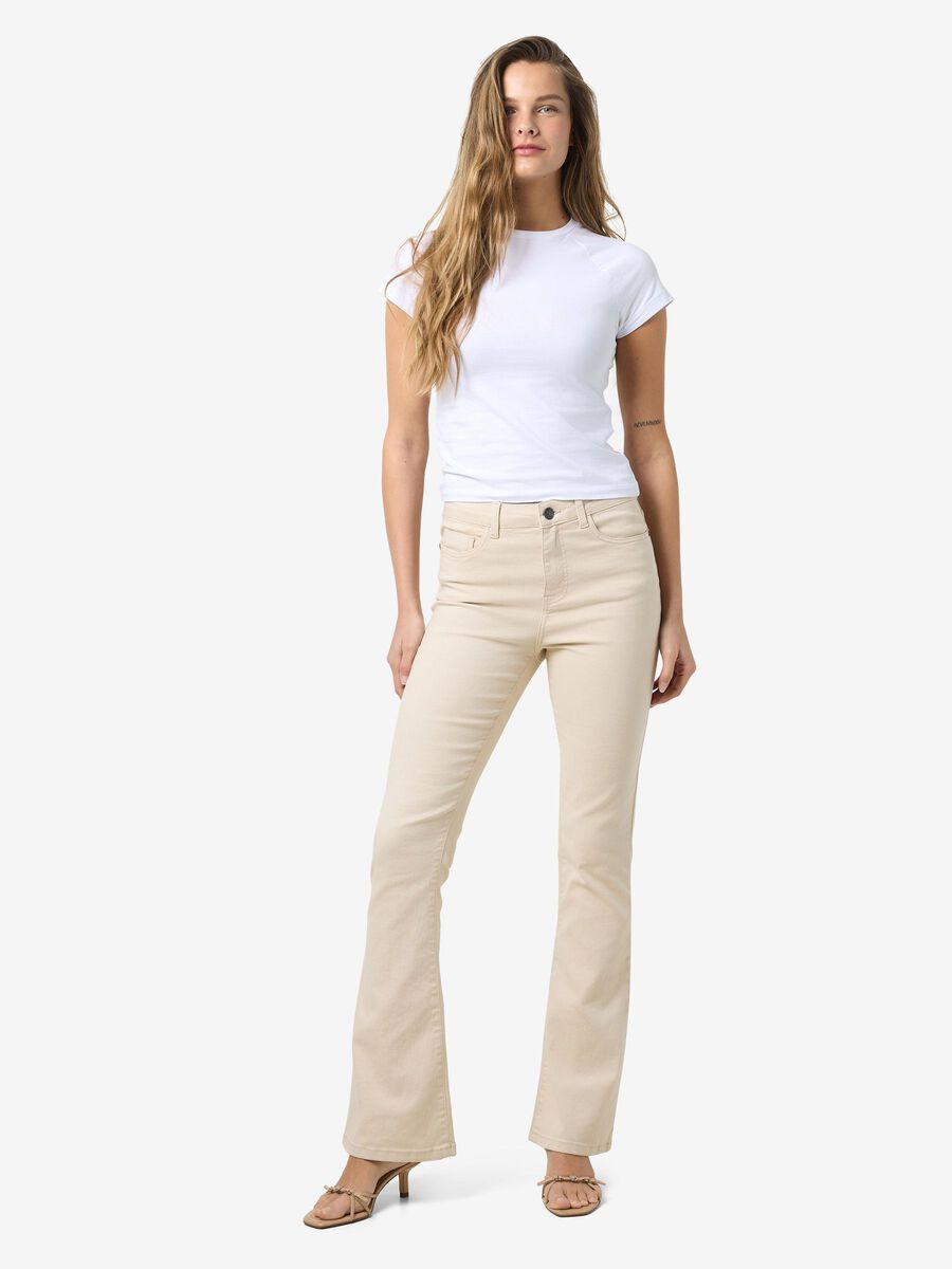 Noisy May NMSALLIE FLARED JEANS, Oatmeal, highres - 27029277_Oatmeal_007.jpg