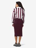 Product image thumbnail - KNITTED MIDI SKIRT, Winetasting | 3