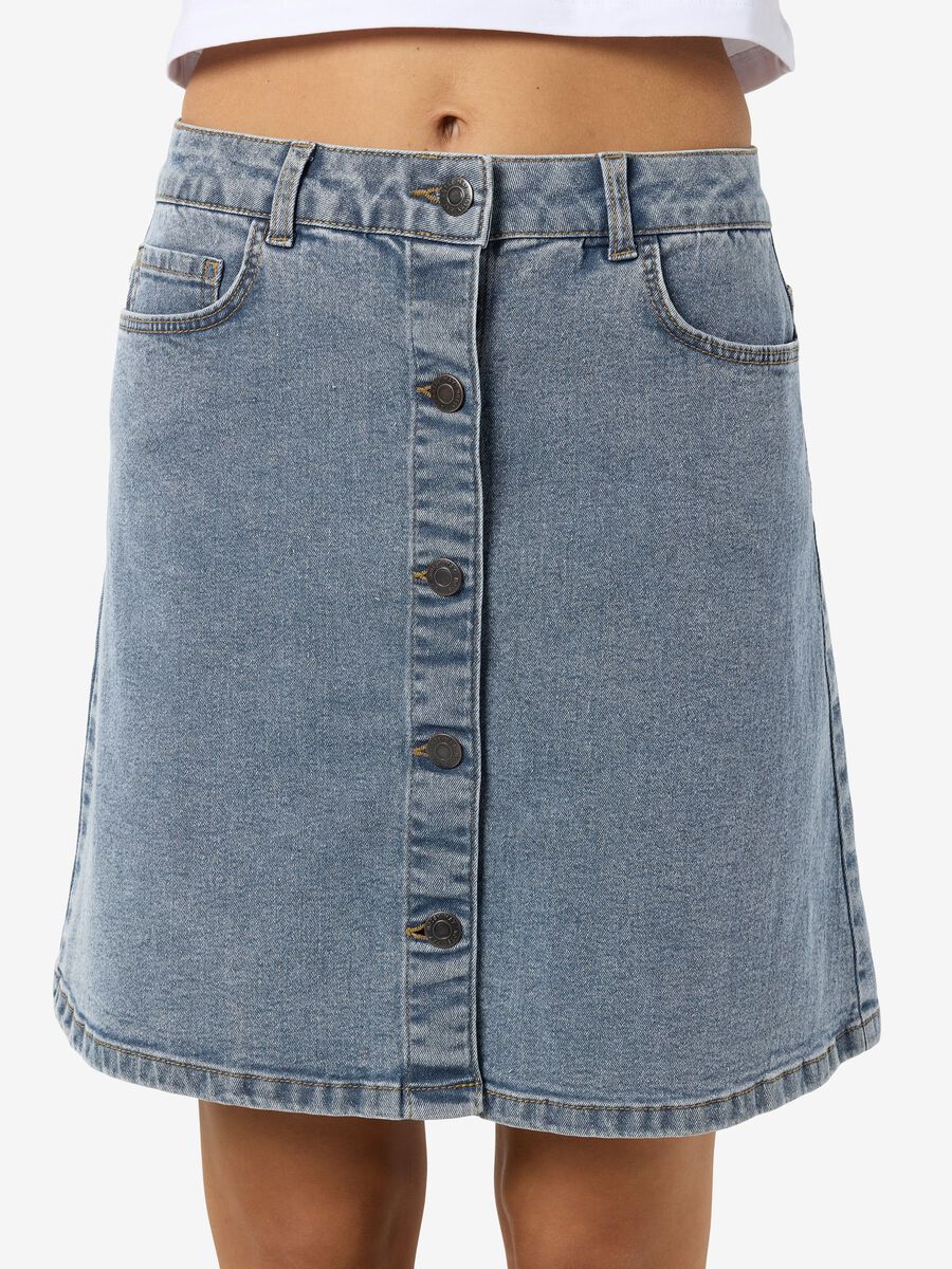 Carousel image - NMRONNIE A-LINE SKIRT, Light Blue Denim | 5