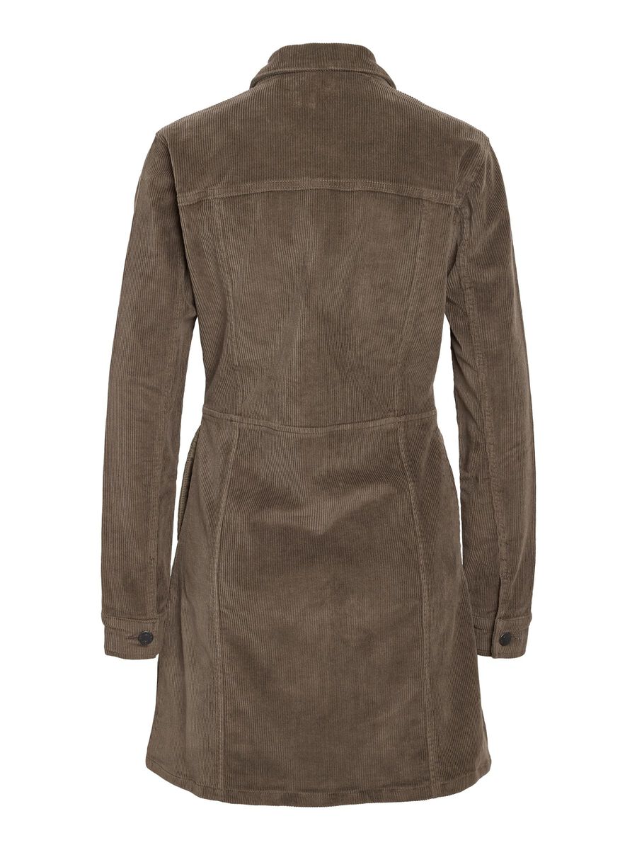 Product carousel image - CORDUROY MINI DRESS, Morel | 2