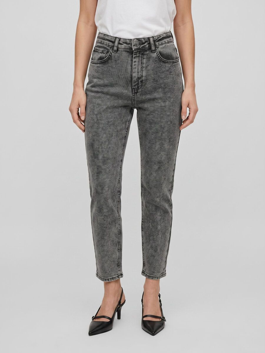 Product tile image - NMMONI SLIM FIT JEANS, Dark Grey Denim | 27031028_DarkGreyDenim