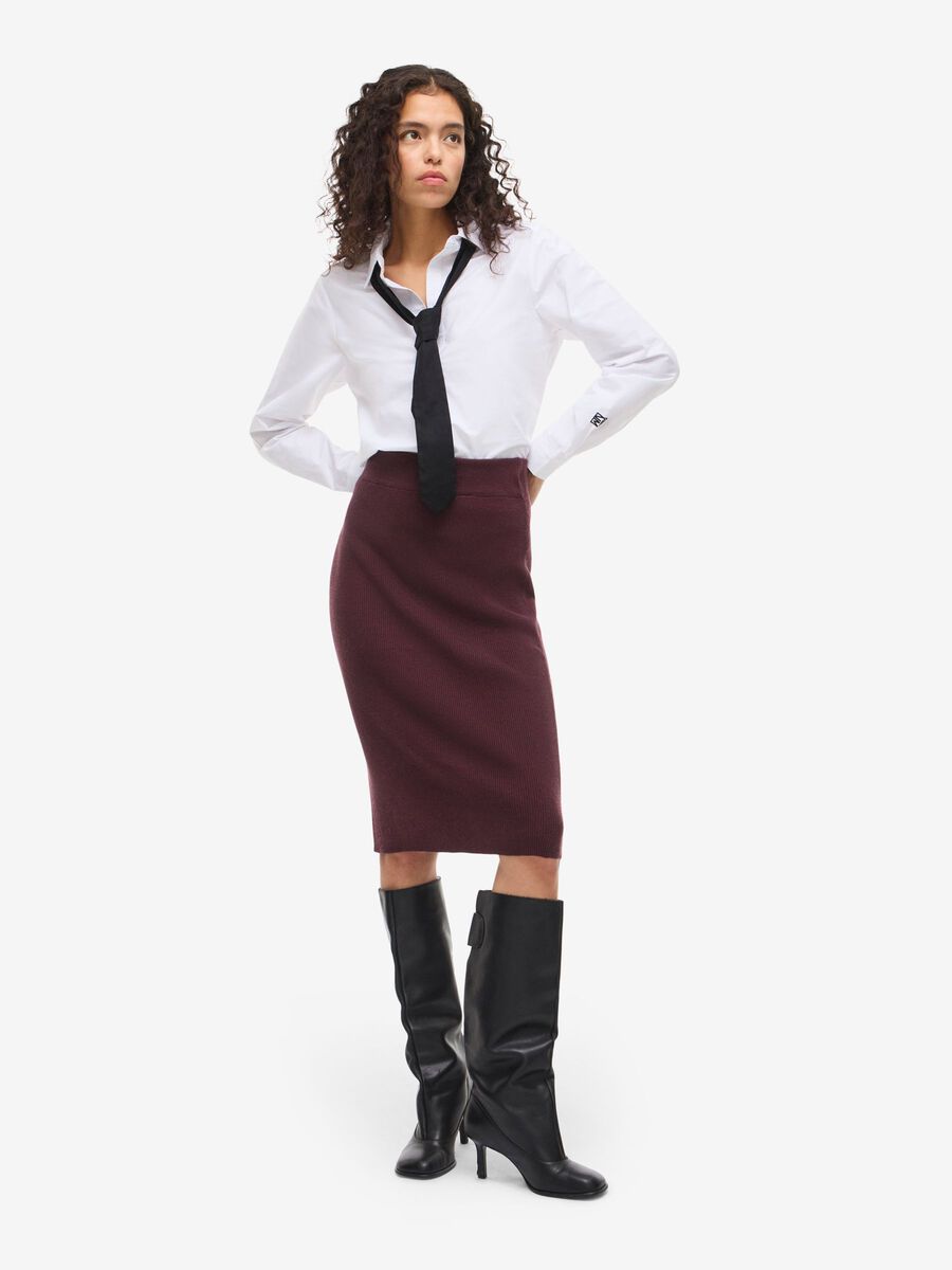 Carousel image - KNITTED MIDI SKIRT, Winetasting | 3