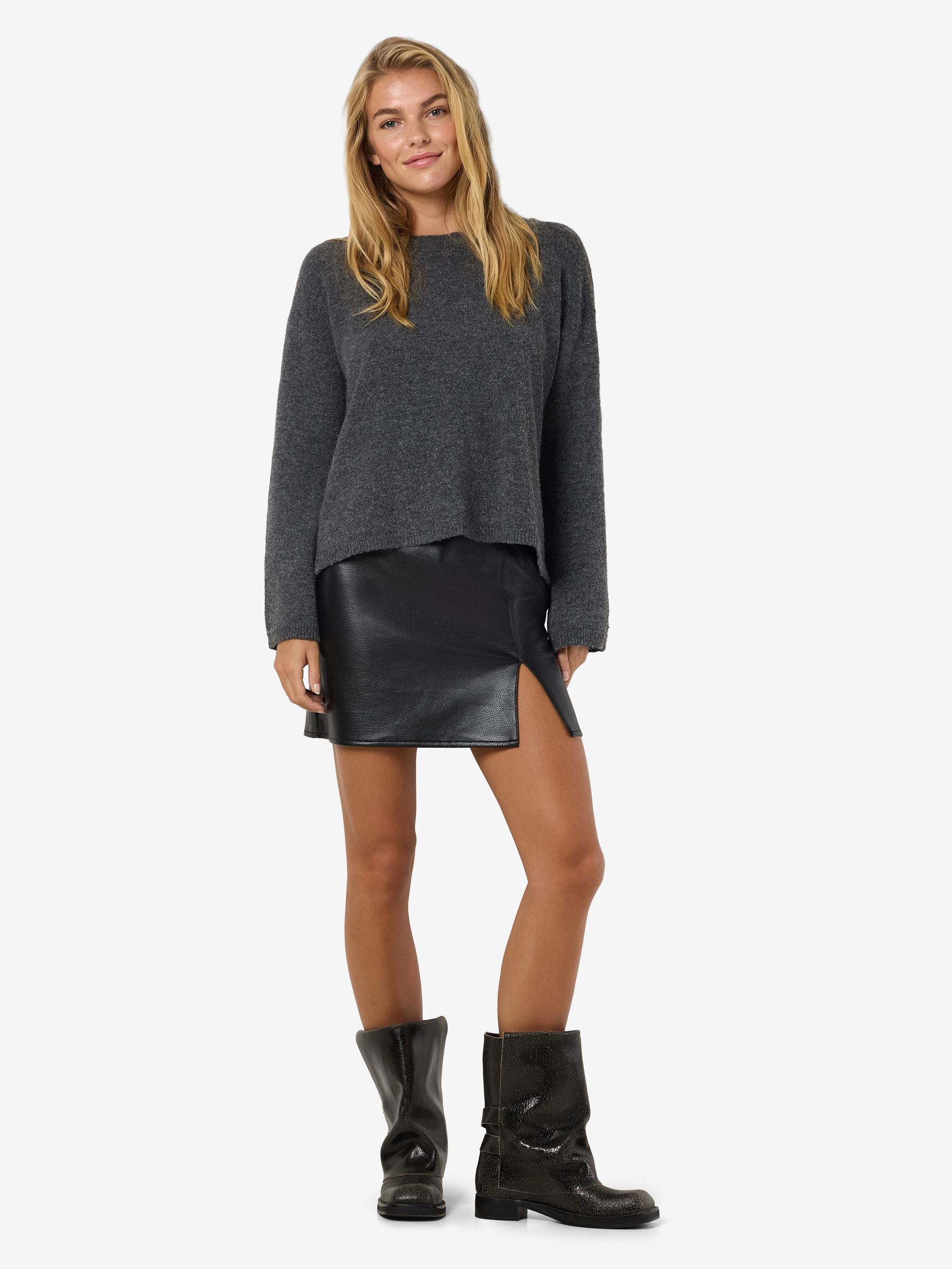 FAUX LEATHER SKIRT