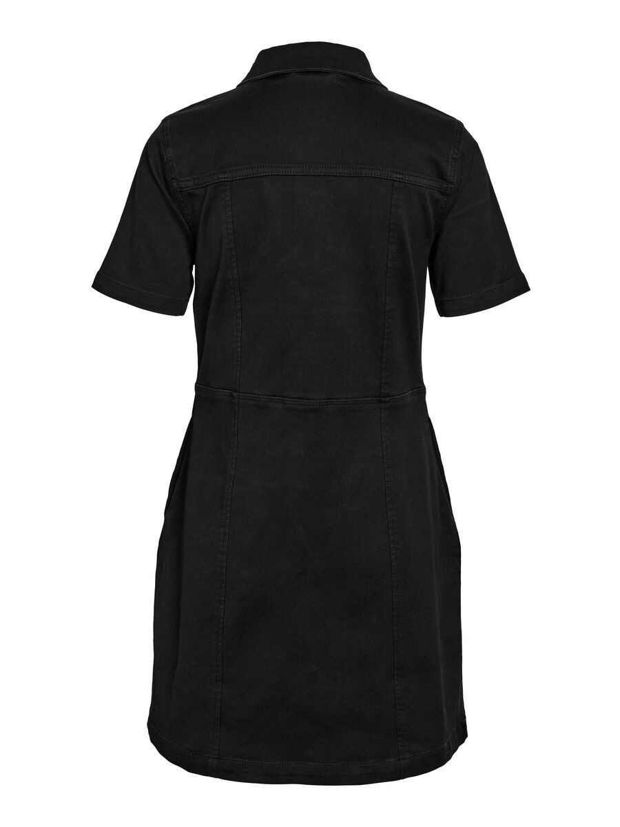 Carousel image - DENIM MINI DRESS, Black | 2