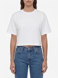 Product image thumbnail - SHORT SLEEVED SEMI CROPPED TOP, Bright White | 1
