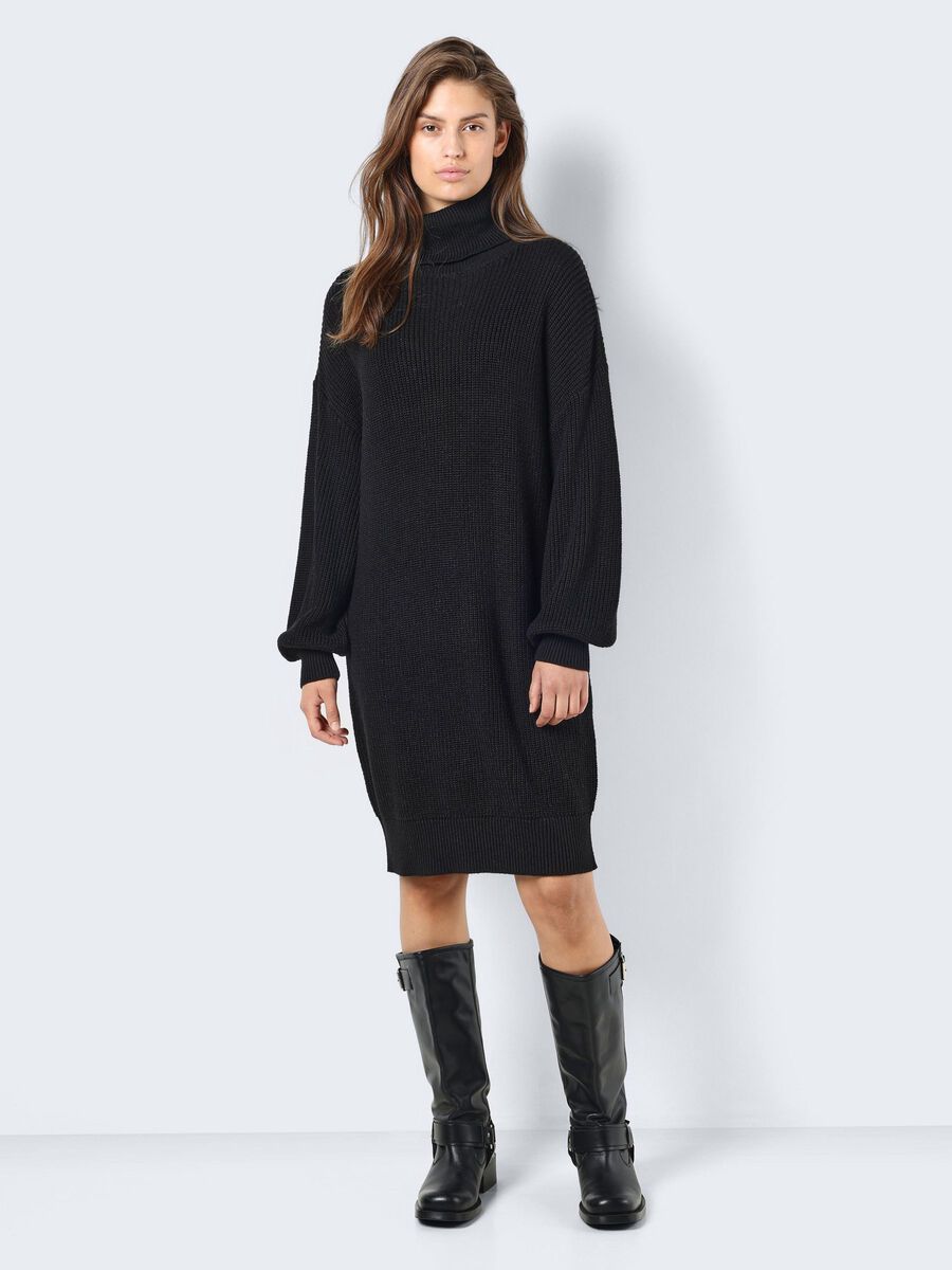 Noisy May HIGH NECK KNITTED DRESS, Black, highres - 27013989_Black_007.jpg