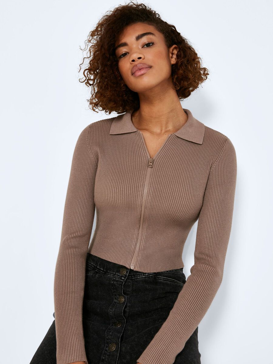 Noisy May LANGERMET POLO TOPP, Taupe Gray, highres - 27020310_TaupeGray_007.jpg